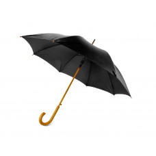 Зонт-трость "Радуга", черный с нанесением логотипа компании