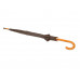 Зонт-трость "Радуга", коричневый с нанесением логотипа компании