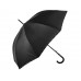 Зонт-трость полуавтоматический Ferre Milano, черный с нанесением логотипа компании