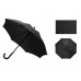 Зонт-трость полуавтомат Wetty с проявляющимся рисунком, черный с нанесением логотипа компании