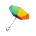 23-дюймовый ветрозащитный полуавтоматический зонт Sarah,  радужный с нанесением логотипа компании