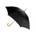 Зонт-трость "Радуга", черный с нанесением логотипа компании