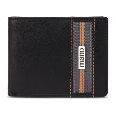 Бумажник Mano "Don Leonardo", с RFID защитой, натуральная кожа в черном цвете, 10,5 х 2 х 8,5 см