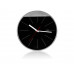 Часы настенные «Де-Мойн», черный/серебристый (Р) с нанесением логотипа компании