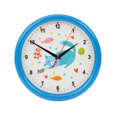 Часы настенные разборные «Idea», голубой с нанесением логотипа компании