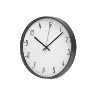 Пластиковые настенные часы  диаметр 30 см "Carte blanche", черный