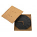Часы деревянные "Magnus", 28 см, черный с нанесением логотипа компании