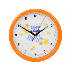 Часы настенные разборные «Idea», оранжевый с нанесением логотипа компании
