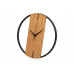 Деревянные часы с металлическим ободом, диаметр 30 см, "Time Wheel", натуральный/черный с нанесением логотипа компании