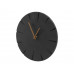 Часы деревянные "Helga", 28 см, черный с нанесением логотипа компании