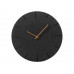 Часы деревянные "Helga", 28 см, черный с нанесением логотипа компании