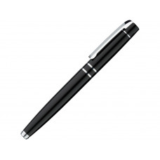 Ручка металлическая роллер «VIP R», черный с нанесением логотипа компании
