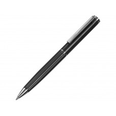 Шариковая металлическая ручка с анодированным слоем "Monarch", черная с нанесением логотипа компании