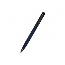 Ручка "Firenze" шариковая автоматическая софт-тач, синяя с нанесением логотипа компании
