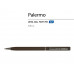 Ручка "Palermo" шариковая  автоматическая, коричневый металлический корпус, 0,7 мм, синяя с нанесением логотипа компании