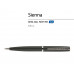 Ручка "Sienna" шариковая  автоматическая, черный металлический корпус, 1.0 мм, синяя с нанесением логотипа компании