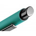 Металлическая шариковая ручка soft touch "Ellipse gum", бирюзовый с нанесением логотипа компании