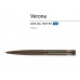 Ручка "Verona" шариковая  автоматическая, коричневый металлический корпус 1.0 мм, синяя с нанесением логотипа компании