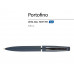 Ручка "Portofino" шариковая  автоматическая, синий металлический корпус, 1.0 мм, синяя с нанесением логотипа компании