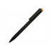Ручка металлическая шариковая "Taper Metal" софт-тач с цветным зеркальным слоем, черный с оранжевым с нанесением логотипа компании