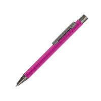 Ручка шариковая UMA «STRAIGHT GUM» soft-touch, с зеркальной гравировкой, розовый Ручка шариковая UMA «STRAIGHT GUM» soft-touch, с зеркальной гравировкой, розовый