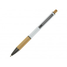 Darius шариковая ручка из переработанного алюминия, черные чернила - Белый с нанесением логотипа компании