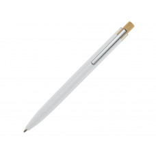 Nooshin шариковая ручка из переработанного алюминия, черные чернила - Белый с нанесением логотипа компании