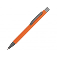 Ручка металлическая soft touch шариковая «Tender», оранжевый/серый с нанесением логотипа компании