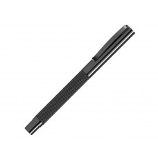 Ручка металлическая роллер из сетки «MESH R», темно-серый/черный с нанесением логотипа компании