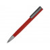 Ручка металлическая шариковая "Insomnia" софт-тач с зеркальным слоем, красная с серым с нанесением логотипа компании