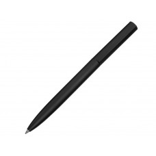 Шариковая металлическая ручка "Minimalist" софт-тач, черный с нанесением логотипа компании