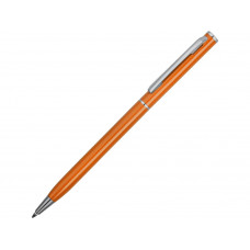 Ручка металлическая шариковая "Атриум", оранжевый с нанесением логотипа компании