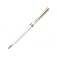 Ручка шариковая Pierre Cardin SLIM с поворотным механизмом, белый/золото
