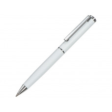 Шариковая металлическая ручка с анодированным слоем "Monarch", белая с нанесением логотипа компании