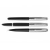 Перьевая ручка Parker 51 CORE BLACK CT, перо: F, цвет чернил: black, в подарочной упаковке. с нанесением логотипа компании