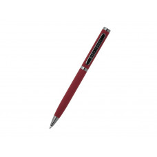 Ручка "Firenze" шариковая автоматическая софт-тач, красная с нанесением логотипа компании