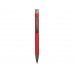 Ручка металлическая soft touch шариковая «Tender», красный/серый с нанесением логотипа компании