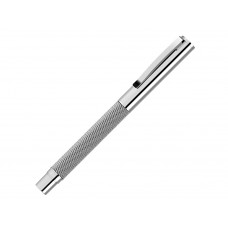 Ручка металлическая роллер из сетки «MESH R», серебристый с нанесением логотипа компании