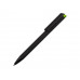 Ручка металлическая шариковая "Taper Metal" софт-тач с цветным зеркальным слоем, черный с зеленым яблоком с нанесением логотипа компании