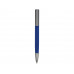 Ручка металлическая шариковая "Insomnia" софт-тач с зеркальным слоем, темно-синяя с серым с нанесением логотипа компании