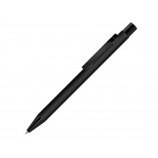 Ручка шариковая металлическая «Straight M Gum», черный с нанесением логотипа компании