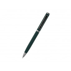 Ручка "Firenze" шариковая автоматическая софт-тач, зеленая с нанесением логотипа компании