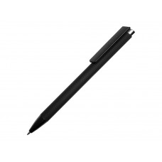 Ручка металлическая шариковая "Taper Metal" софт-тач с цветным зеркальным слоем, черный с серебристым с нанесением логотипа компании