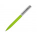 Ручка металлическая soft-touch шариковая «Tally» с зеркальным слоем, серебристый/зеленый с нанесением логотипа компании