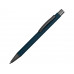 Ручка металлическая soft-touch шариковая «Tender», полуночный синий с нанесением логотипа компании