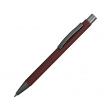 Ручка металлическая soft-touch шариковая «Tender», бургунди с нанесением логотипа компании