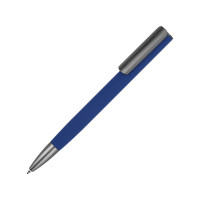 Ручка металлическая шариковая "Insomnia" софт-тач с зеркальным слоем, темно-синяя с серым