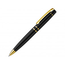 Ручка шариковая металлическая «VIP GO», черный/золотистый с нанесением логотипа компании