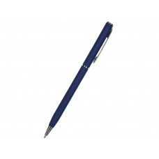 Ручка "Palermo" шариковая  автоматическая, темно-синий металлический корпус, 0,7 мм, синяя с нанесением логотипа компании