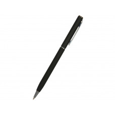 Ручка "Palermo" шариковая  автоматическая, черный металлический корпус, 0,7 мм, синяя с нанесением логотипа компании